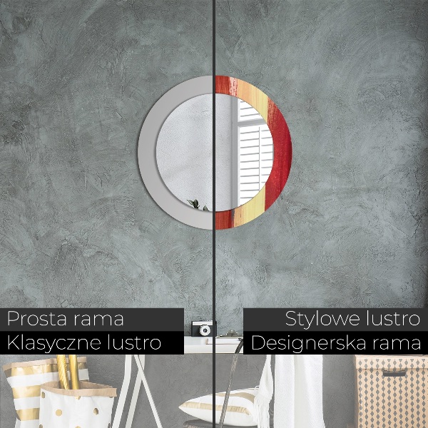 Ogledalo z okrasnim okvirjem Abstraktna slika