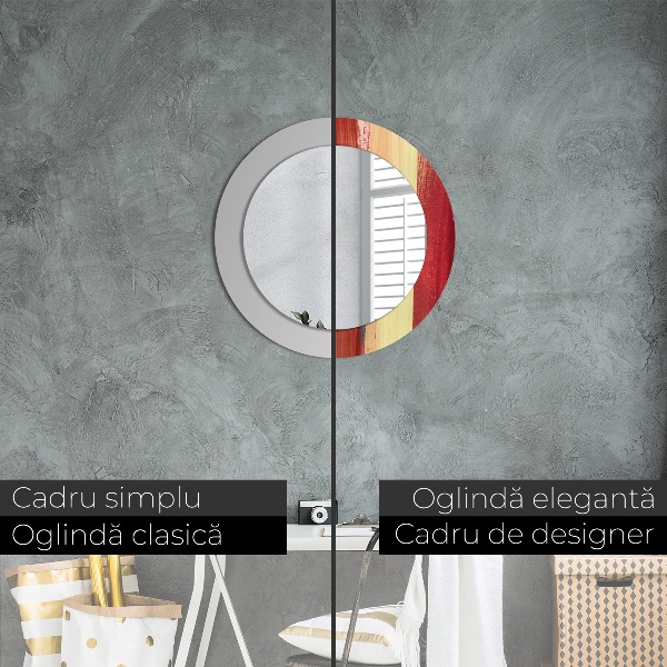 Ogledalo z okrasnim okvirjem Abstraktna slika