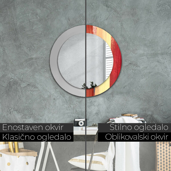 Ogledalo z okrasnim okvirjem Abstraktna slika