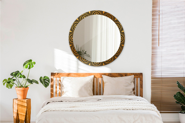 Ogledalo z okrasnim okvirjem Zlata mandala