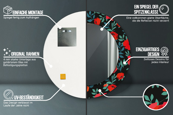 Okrasno ogledalo Seme rdečega maka