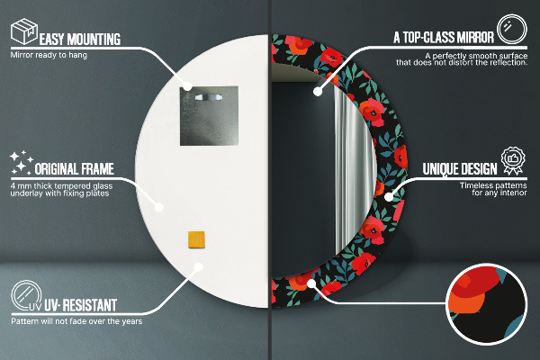 Okrasno ogledalo Seme rdečega maka