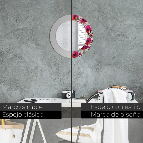 Tiskano ogledalo Roza maki