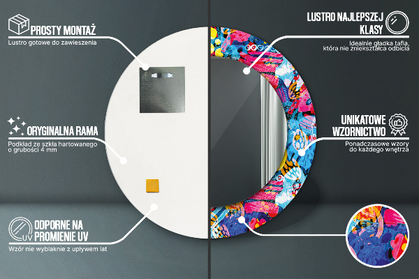 Tiskano ogledalo Barvita pisava