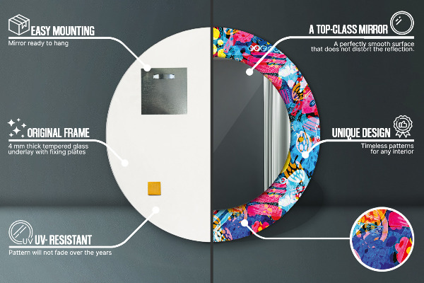 Tiskano ogledalo Barvita pisava