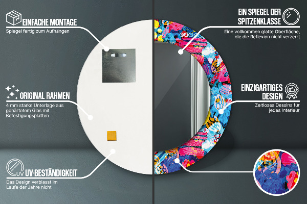 Tiskano ogledalo Barvita pisava