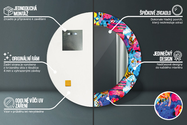 Tiskano ogledalo Barvita pisava