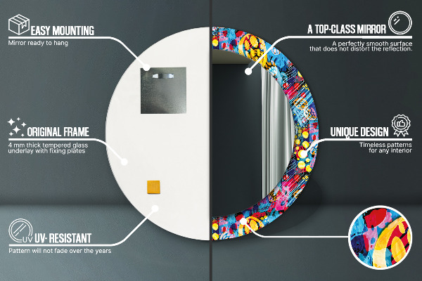 Tiskano ogledalo Barvita pisava