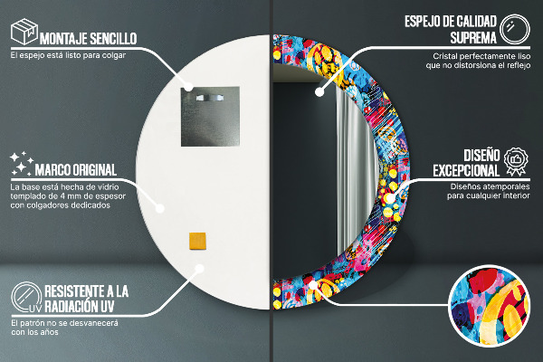 Tiskano ogledalo Barvita pisava