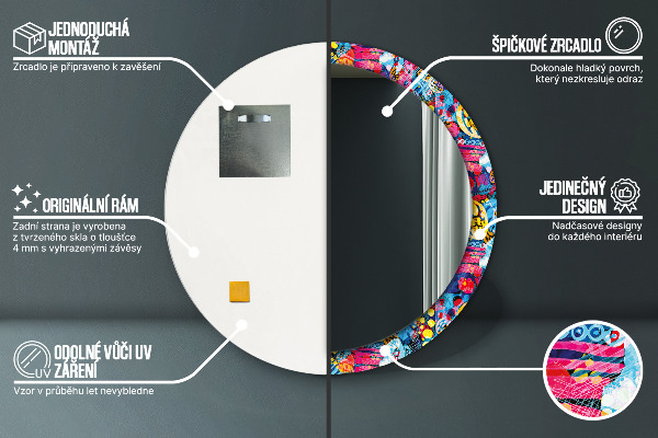 Tiskano ogledalo Barvita pisava