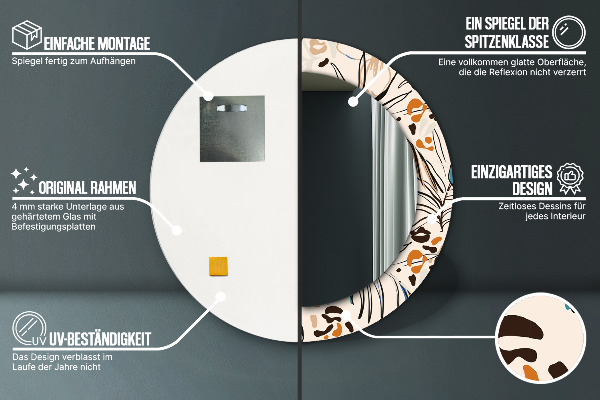 Dekorativno ogledalo Rože z vzorcem džungle