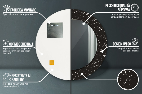 Dekorativno ogledalo Kaotične pike