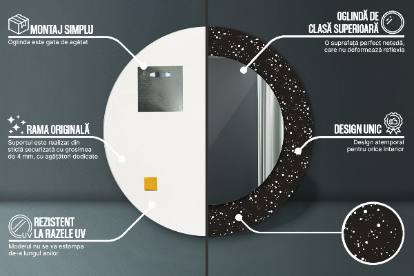 Dekorativno ogledalo Kaotične pike