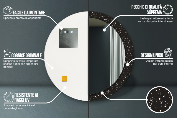 Dekorativno ogledalo Kaotične pike