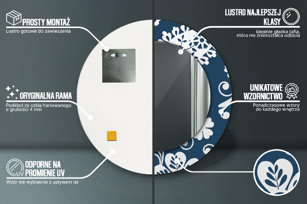 Dekorativno ogledalo Paisley kompozicija