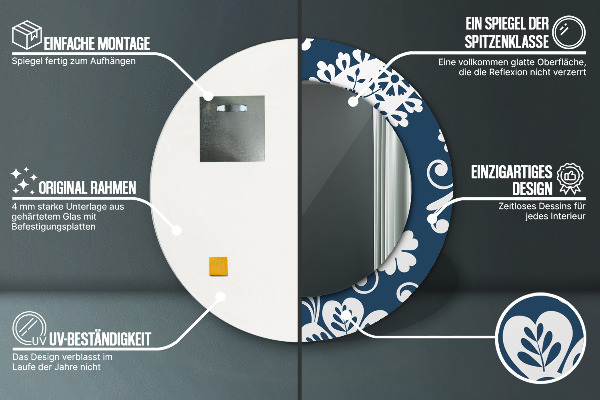 Dekorativno ogledalo Paisley kompozicija