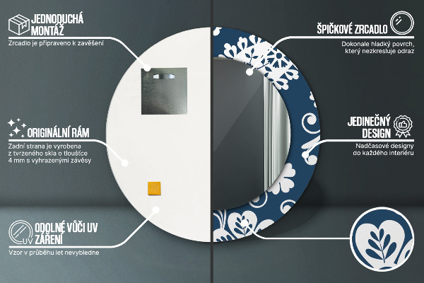 Dekorativno ogledalo Paisley kompozicija