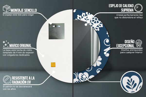 Dekorativno ogledalo Paisley kompozicija