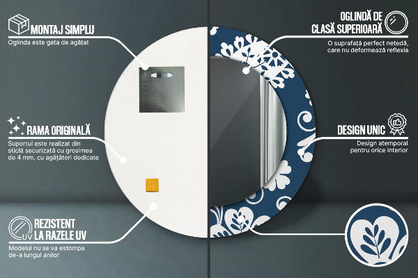 Dekorativno ogledalo Paisley kompozicija