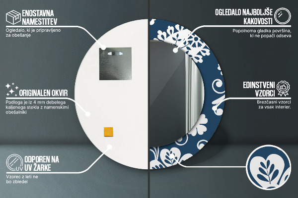 Dekorativno ogledalo Paisley kompozicija