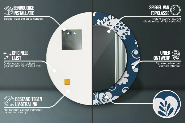 Dekorativno ogledalo Paisley kompozicija