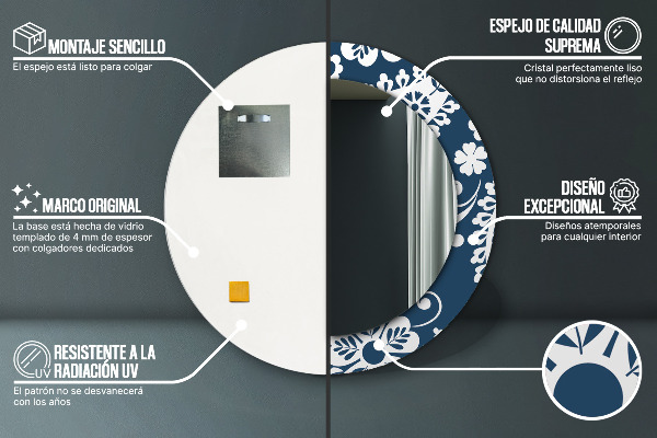 Dekorativno ogledalo Paisley kompozicija