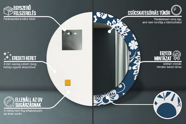 Dekorativno ogledalo Paisley kompozicija