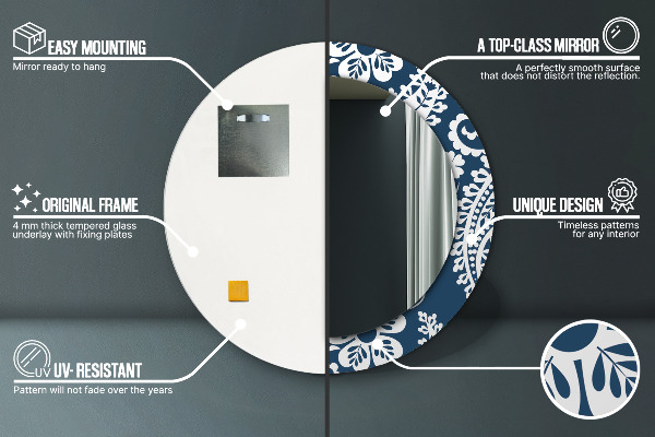 Dekorativno ogledalo Paisley kompozicija