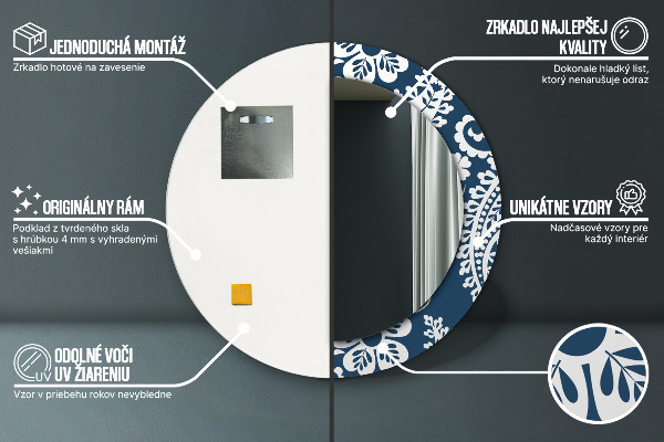 Dekorativno ogledalo Paisley kompozicija