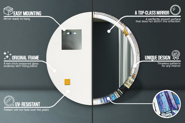 Okrasno ogledalo Izvlečno vitražno steklo