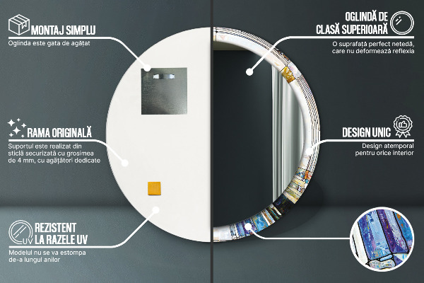 Okrasno ogledalo Izvlečno vitražno steklo