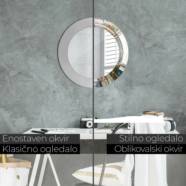 Okrasno ogledalo Izvlečno vitražno steklo