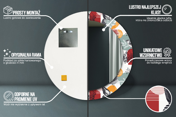 Okrasno ogledalo Abstrakcija s pticami
