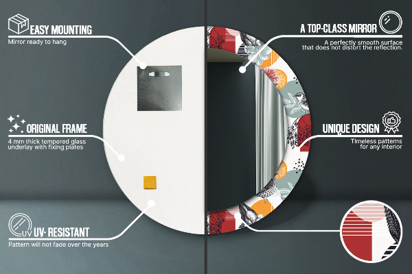 Okrasno ogledalo Abstrakcija s pticami