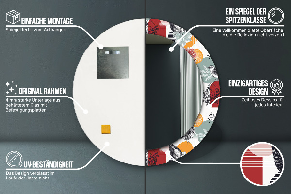 Okrasno ogledalo Abstrakcija s pticami