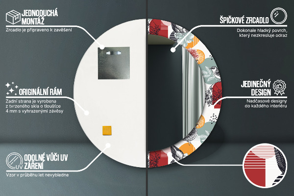 Okrasno ogledalo Abstrakcija s pticami