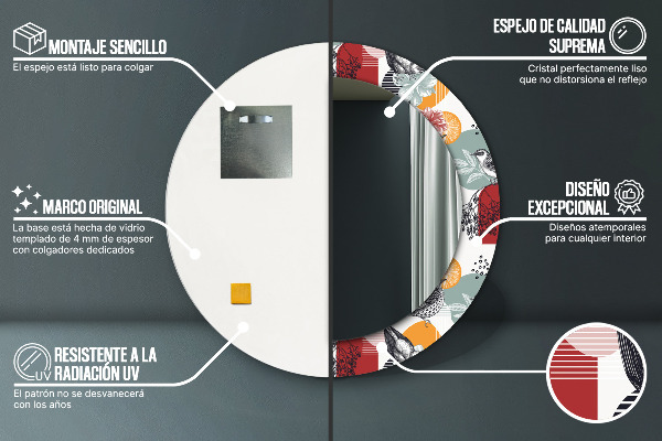Okrasno ogledalo Abstrakcija s pticami
