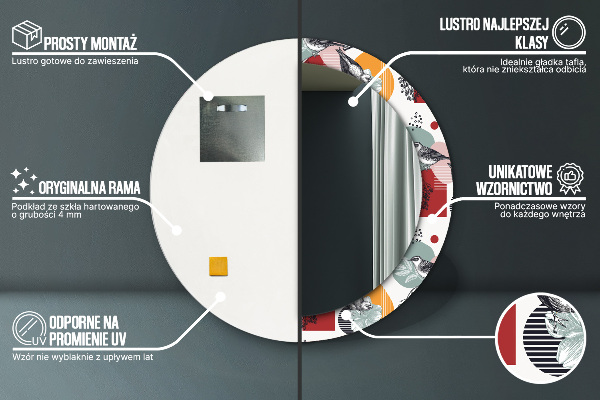Okrasno ogledalo Abstrakcija s pticami