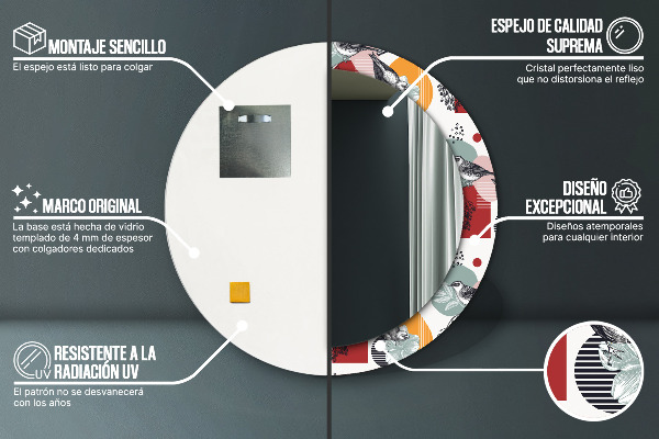 Okrasno ogledalo Abstrakcija s pticami