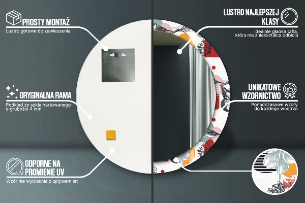Okrasno ogledalo Abstrakcija s pticami