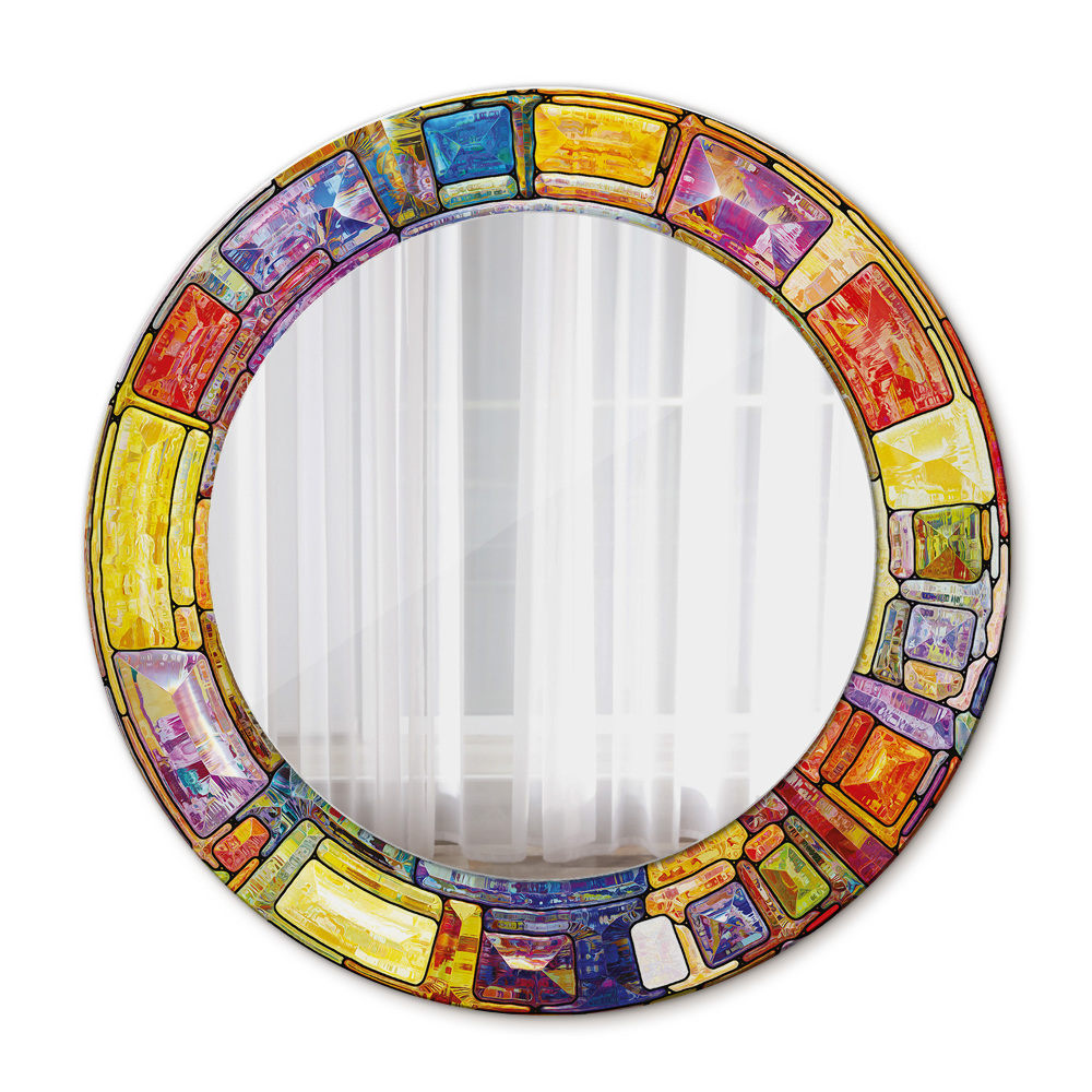Tiskano ogledalo Obarvano vitražno steklo