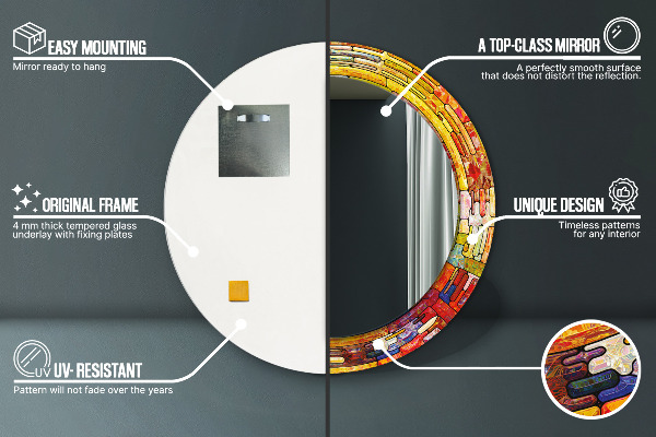 Tiskano ogledalo Obarvano vitražno steklo