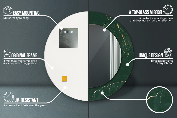 Okrasno ogledalo Občutljivi zlati listi