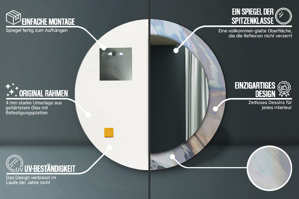 Ogledalo z okrasnim okvirjem Holografska tekstura