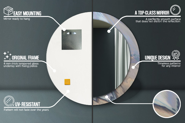 Ogledalo z okrasnim okvirjem Holografska tekstura