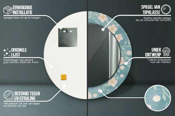 Okrasno ogledalo Cvetni vzorec