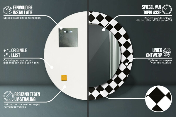 Ogledalo z okrasnim okvirjem Pisalna šah