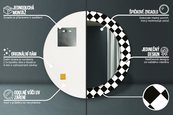 Ogledalo z okrasnim okvirjem Pisalna šah