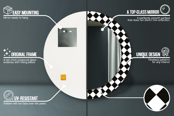 Ogledalo z okrasnim okvirjem Pisalna šah