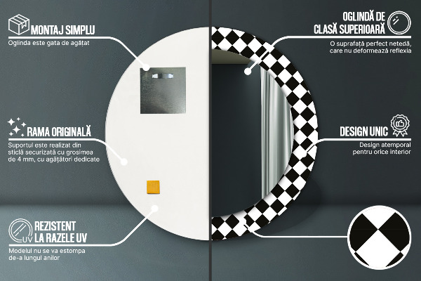 Ogledalo z okrasnim okvirjem Pisalna šah